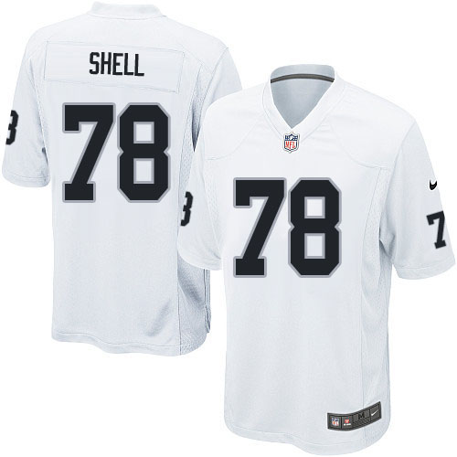 Men's Game Art Shell Nike Jersey White Road - #78 NFL Oakland Raiders